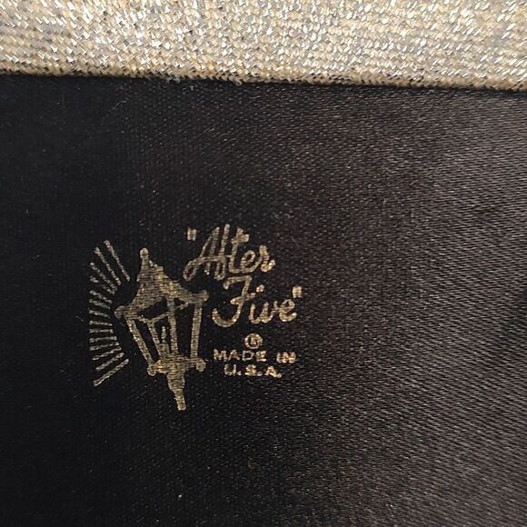 Vintage After Five Special Occasion Clutch/Handbag in Metallic Silver - Picture 8 of 10